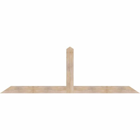 Ekena Millwork Portland Smooth Timber Gable Bracket, Douglas Fir, 108"W x 36"H x 3 1/2"D x 5 1/2"F, 8/12 Pitch GBW108X36X0406POR00SDF